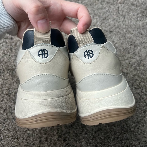 ANINE BING Beige Dina Sneakers Size 38 7.5 - Picture 5 of 6